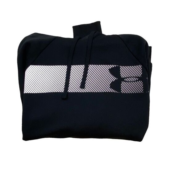 New without tags Under Armour Men's Rival Fleece Graphic Pullover Hoodie-Black L - Picture 6 of 10